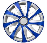 Drift Extra Lot de 4 enjoliveurs Argenté/Bleu 13"
