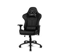 DRIFT GAMING Chair DR350 -DR350BK - Fauteuil de Jeu Professionnel, Similicuir, accoudoirs 4D, roulettes silencieuses, Piston Classe 4, Inclinaison, Coussin Lombaire/Cervical, Couleur Noir
