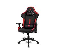DRIFT GAMING Chair DR350 -DR350BR - Fauteuil de Jeu Professionnel, Similicuir, accoudoirs 4D, roulettes silencieuses, Piston Classe 4, Inclinaison, Coussin Lombaire/Cervical, Noir/Rouge