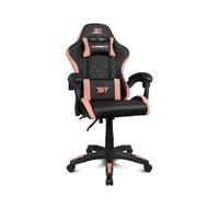 DRIFT GAMING DR35 Chaise de Gaming Ergonomique Professionnelle avec Support Lombaire et accoudoirs 2D réglables, inclinable à 135°, Base Robuste, revêtement en Cuir synthétique, Noir/Rose