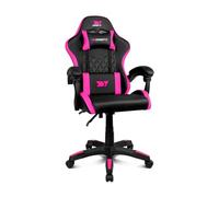 DRIFT GAMING DR35 Chaise de Gaming Ergonomique Professionnelle avec Support Lombaire et accoudoirs 2D réglables, inclinable à 135°, Base Robuste, revêtement en Cuir synthétique, Noir/Fuchsia