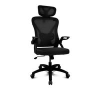 DRIFT GAMING DRAIR35 - Chaise Ergonomique pour Le Bureau et la Maison, inclinable, Pliante, avec Appui-tête et accoudoirs rembourrés, supporte jusqu'à 120 kg, Maille Respirante - Noire