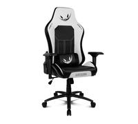 Drift Gaming Rubius Pro White Chaise de Gaming Professionnelle avec accoudoirs 4D, Dossier réglable de 90 ° à 135 °, Coussins lombaires et cervicaux, Hauteur réglable et Support jusqu'à 150 kg, Blanc