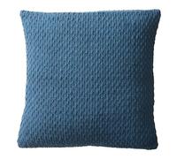 Drift Home - Coussin Bleu Sarcelle (43 x 43 cm) en Coton Recyclé Durable - Remplissage Inclus - Texturé et Tissé - Jeté Assorti Disponible