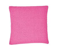 Drift Home - Coussin Rose (43 x 43 cm) - Coton recyclé Durable - Remplissage/Rembourrage Inclus - Coussin tissé Rose - Coussin texturé Rose - Coussin tissé Rose - Jeté Assorti Disponible