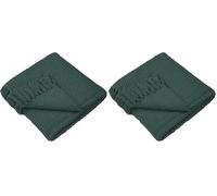 Drift Home - Jeté Vert Pompon (180 x 130 cm) - Coton recyclé Durable - Couverture tissée - Texturée pour canapé (Lot de 2)