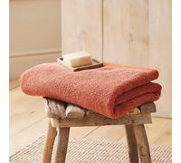 Drift Home - Serviette de Bain en Terre Cuite (70 x 130 cm) - Douce et absorbante - Serviette Premium 600GSM - Coton Durable - Serviettes de Salle de Bain en Orange - Drap de Bain