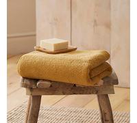 Drift Home - Serviette de Bain Ocre (70 x 130 cm) - Douce et Absorbante - Serviette Premium 600GSM - Coton Durable - Recyclé - Serviettes de Salle de Bain en Moutarde Jaune - Drap de Bain