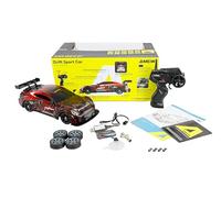 Drift Sport Car GTR télécommandée, avec Effet fumée, 4 WD, échelle 1:16, RTR, Rouge, pour Enfants à partir de 6 Ans