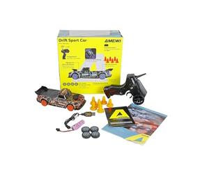 Drift Sport Car Mini Breaker télécommandé avec éclairage sous Le Plancher 4 WD 1:24 RTR Orange pour Enfants à partir de 6 Ans