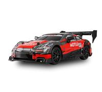 Drift Voiture de Course radiocommandée, avec éclairage sous Le Sol, 20 km/h 4WD 1:24 RTR Rouge/Noir avec télécommande, Batterie, câble de Charge, Accessoires