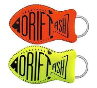 DriftFish Porte-clés flottant en néoprène | Taille Jumbo | Flotte 5 à 6 clés | Porte-clés étanche, vert et orange