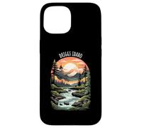 Driggs Idaho USA Scenic Mountain Style rétro Coucher de Soleil Coque pour iPhone 15