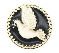 Driibubur Épinglette en forme de colombes de paix en alliage pour couple - Cadeau d'anniversaire ou de remise de diplôme - Noir et bleu, Métal