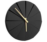 Driini Horloge Murale Moderne d'escalier - Design Unique en béton sans Cadre - Décoration contemporaine et Minimaliste - sans Chiffres - Horloge silencieuse à Piles avec Aiguilles décoratives en Bois