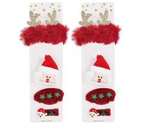 DriKou 2 Set Linda Horquilla, Broche Diadema Accesorios Para el Cabello Decoración de de Navidad Accesorios Para Niñas Pequeñas Clips Para Niños Estilo Para Niñas Adolescentes