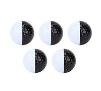 DriKou Balle d'entraînement de Golf, 5 pièces Deux Couleurs Noir Blanc Putter Ligne de visée Double Couche Accessoire d'entraînement de Balle d'entraînement de Golf