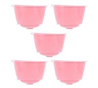 DriKou Capsules de café réutilisables, 5 pièces, kit de tasses filtrantes réutilisables et rechargeables, adaptées à la cafetière de la série (Rosa)