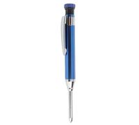 DriKou Crayon de charpentier mécanique, robuste avec taille-crayon, trou profond à long nez pour la construction du bois (Bleue)