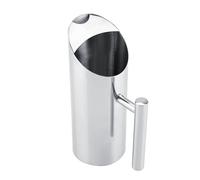 DriKou Cruche à Eau en Acier Inoxydable,Pichet à boire à la maison,Carafe Eau Lait Boisson pour Hôtel Familial à la Maison Restaurant/Cuisine/Bar(1L)