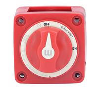 DriKou Interrupteur de Batterie de Bateau, Interrupteur à Bouton de Batterie 300A Double Circuit 4 Fils Protection d'allumage Amovible IP66 pour Yachts RV