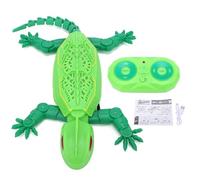 DriKou Jouet à chenilles murales télécommandé Gecko RC, lézard grimpant 2,4 GHz avec lumières LED, Moteur Silencieux, Rechargeable, Multi-Mode, Escalade Murale et au Sol pour Enfants (Green)