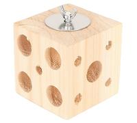 DriKou Jouet de Bloc d'oiseaux, râpe de râpe en Bois de Perroquet à Mastication Jouet tas-Coffre Durable Amusant pour Les Oiseaux cachatiques budgets perakets fir Wood (7cm)