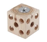DriKou Jouet de Bloc d'oiseaux, râpe de râpe en Bois de Perroquet à Mastication Jouet tas-Coffre Durable Amusant pour Les Oiseaux cachatiques budgets perakets fir Wood (8cm)