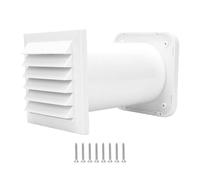 DriKou Kit de conduit d'aération mural pour ventilateurs d'extraction avec conduit télescopique et couvercle à persiennes adapté aux murs de 185 à 335 mm d'épaisseur