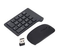DriKou Número Pad, Tecnología inalámbrica de 2.4GHz 1200 DPI Sensitive Plug and Play Portable Silent Number Pad Mouse Combo Para Laptop de oficina en CASA, PC, escritorio, cuaderno