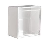 DriKou Support pour Cotons-tiges, boîte de Rangement Murale à clapet, Distributeur Mural pour Organisateur de Boules de Coton pour la Maison, la Salle de Bain, Le dortoir