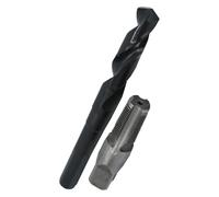 Drill America Ensemble de tarauds et forets NPT série POU 3/8" en acier carbone NPT et foret HSS 37/64" avec tige 1/2" dans étui en plastique