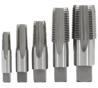 Drill America POUCSNPT5 Lot de 5 tarauds de tuyau NPT en acier au carbone, 1/8", 1/4", 3/8", 1/2" et 3/4"