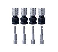 Drill Bit Adapter - 4 pièces Bit Socket Chuck Extension Set | Air Hammer Socket Adapter For Nut Ratchet, Home Furniture, Automotive And Construction Use
