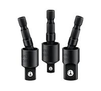 Drill Bit Adapters, 3 Drill Bit Adapters (1/4 Inch, 3/8 Inch, 1/2 Inchs, Air Screwdriver Sleeve Converter | Drills Socket Adaptor | For Commercial Industry Home Garage Workshop Outdoors