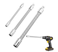 Drill Bit Extension, 3 Pieces Portable Metal Bendable Bars, Flexible Hex Shank Screwdriver Shaft For Automotive Engine Repair Maintenance Fixing Car Auto Vehicle Automobile Garage Mechanical Tools