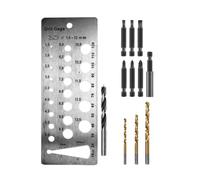 Drill Bit Gauge - Stainless Steel | 1.5-12mm Metric Size, 3-in-1 Ho