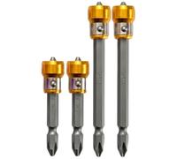 Drill Bit Set - Magnetic Screwdriver Bits for Construction Carpentry DIY Projects Contractors Handymen Workshops Home Improvement Furniture Assembly | S2 Steel Magnetic Tip Hex Shank Change Case