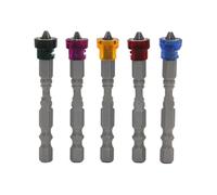 Drill Bit Set, Screwdriver Head Kit, 2.55 Inches Anti Slip Grip Precision Build 5 Pieces Power Tool Accessory, Drilling Tips for Construction, Electrical, Mechanic Work Use