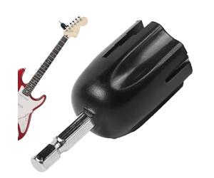 Drill Bit String Peg Winder, Compact Peg Puller Tool, Wear-Resistant Guitar Accessory, Efficient Crank for Acoustic, Electric, and Bass Instrument Maintenance Black