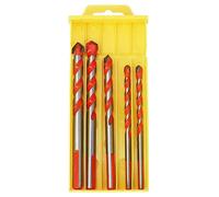 Drill Bits Set 5Pcs | High Abrasion Tolerance Alloy Head for Wood/Wall/Tile | Hole Opening 6mm 8mm 10mm 12mm | YG8 Alloy & 45# Carbon Steel