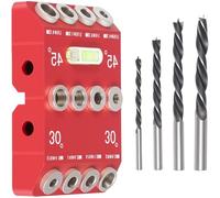 Drill Guide, Alignment Jig, Woodworking Punch, Precise Hole Locator, Multi-Angle Positioning Tool, Straight Drilling Aid for Railing Repair, Deck Setup, Handmade Projects 4.13x2.76x0.98 Inches