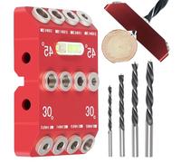Drill Guide Jig, Straight Hole Drills, Vertical Punch Tool, Multi-Angle Alignment, Woodworking Positioner Aid, Deck Railing Handrail for Cable Daily Home Travel Women Men Professional Use