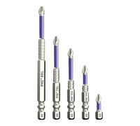 Drill Screw Bit Set, Magnetic Slotted Head and Cross Screwdriver Bits, Rust-Resistant Repair Tool for Ratchet Wrench Use by Electricians Mechanics Carpenters Home Automotive Tasks