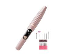 Drillage à ongles électrique - machine à forage de fichiers à ongles portable | Affichage numérique outils de pédicure rechargeable | Nails Forets Machine avec des pièces de remplacement | Kit de manu
