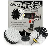 Drillbrush 3 pièces Percer Nettoyage Outil Pinceau Kit Fixation pour Carreaux récurage/Nettoyage, Grout, Douche, Baignoire, et Toutes Les Autres Usage général récurage (Soft-Blanc Automobile)
