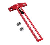 Drilling Positioning Ruler, Adjustable Aluminum Measure Template, Clear Scale Punch Locator, Portable Cabinet Hardware Guide for Woodworking, Handcraft, Home, Workshop Use
