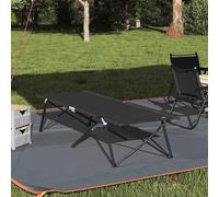 Drillkyn Lit de camping pliable noir 206 x 76 x 47 cm pliable robuste léger avec cadre en acier pour extérieur, festival, trekking, randonnée, espace de repos compact et portable