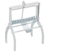 Drillkyn Lot de 4 pièges à taupes, en acier galvanisé argenté, durables, résistants aux intempéries, 6 x 12 x 14 cm, efficaces pour jardin, pelouse, extérieur, réutilisables