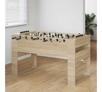 Drillkyn Table de baby-foot blanche en bois 146,5 x x avec poignées antidérapantes et compteur de points pour loisirs, tournoi, fête, salle de jeux, bureau et famille